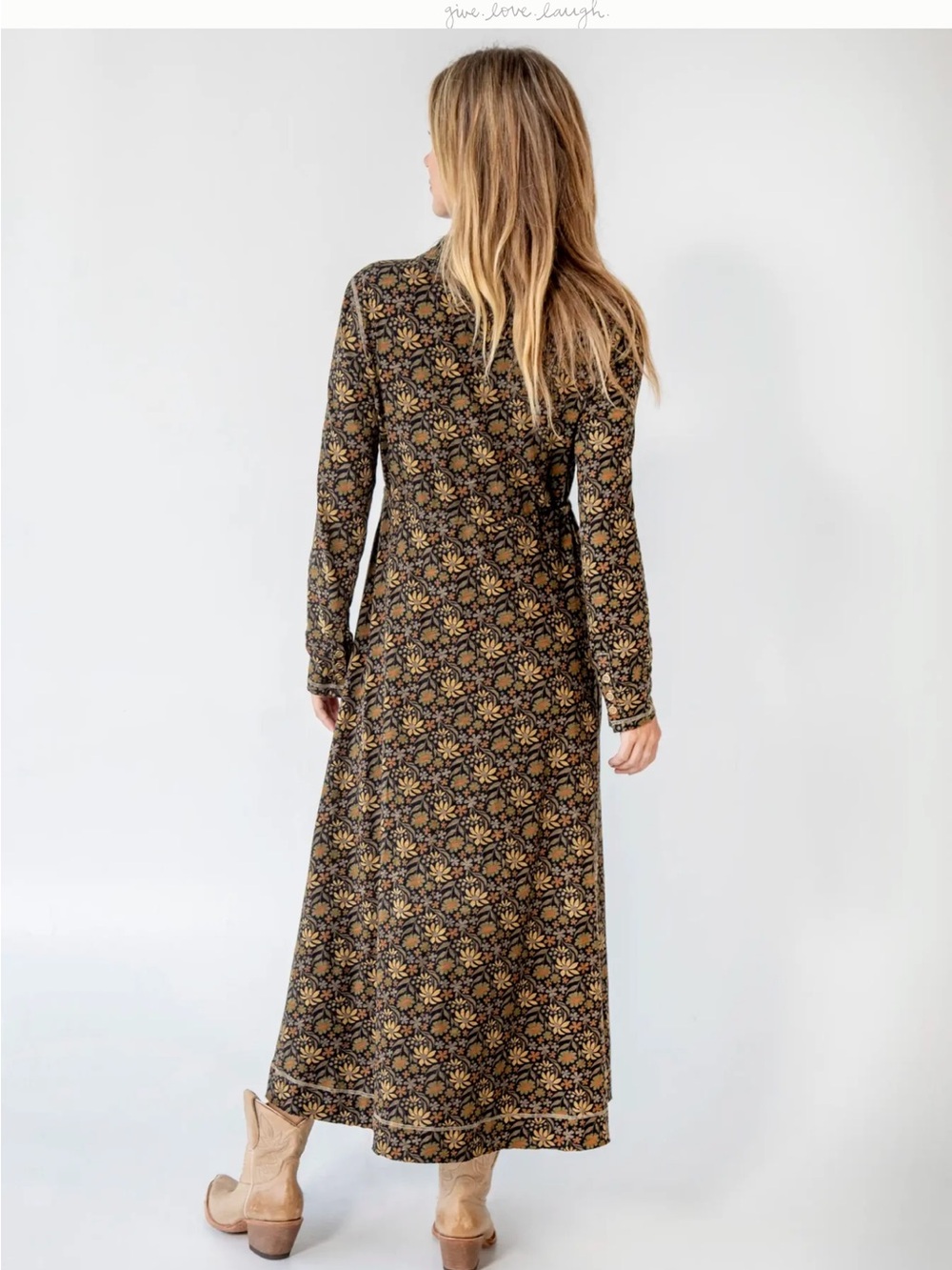 NWT NEW NATURAL LIFE Large Krista Cotton Maxi Dress - Picture 3 of 5